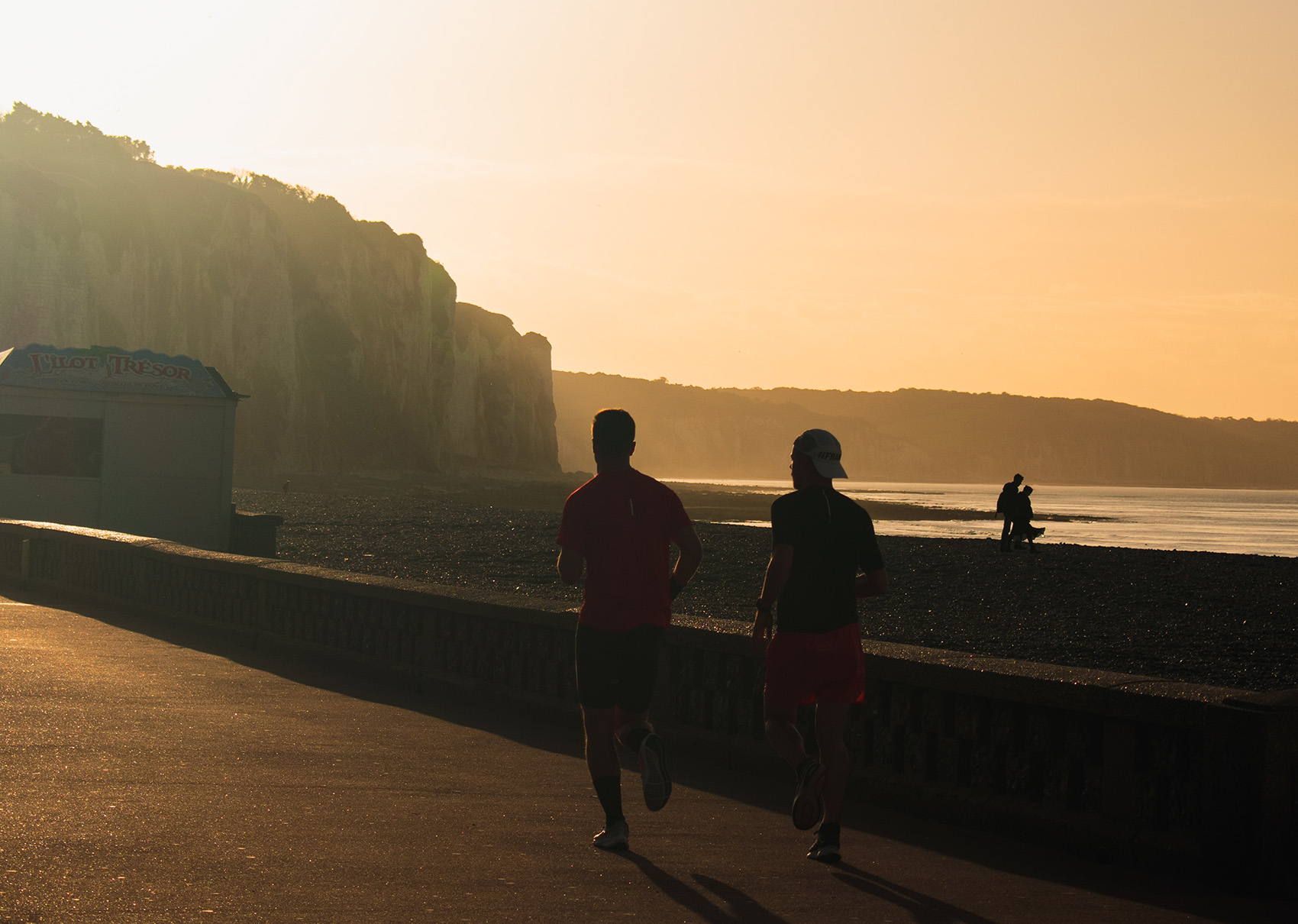 coureurs plage Dieppe