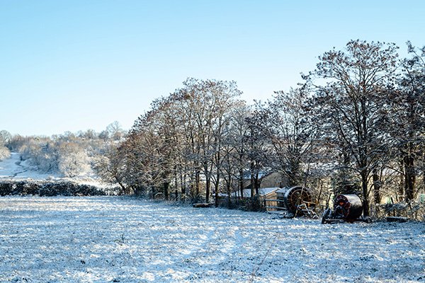 Exireuil sous la neige en janvier 2026